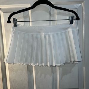 White mini tennis skirt
